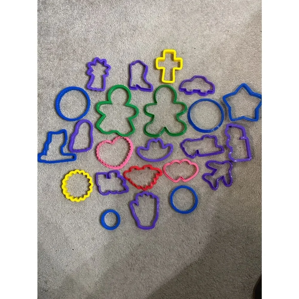 Assorted Kids Cookie Cutters Multicolor Set of 23!